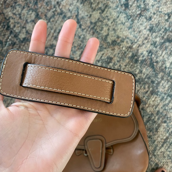 Valentino Lucy By Mario Leather Saddle Bag Brown Purse Shoulder Leather with Bag - Picture 6 of 14